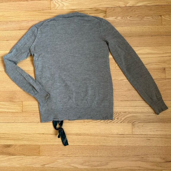 Marc Jacobs Sweater gray 100% wool silk long sleeve embellished buttons size XS - Picture 9 of 9